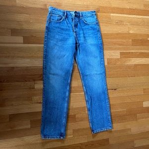 Zara straight leg jeans, worn and washed only once.